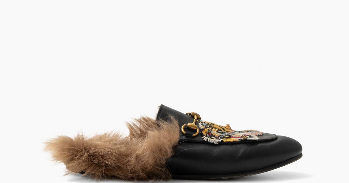 Mocassin gucci orders fourrure femme