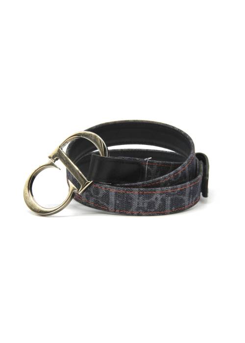 Leather and fabric belt