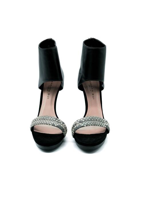Sandales en cuir noir Barbara Bui