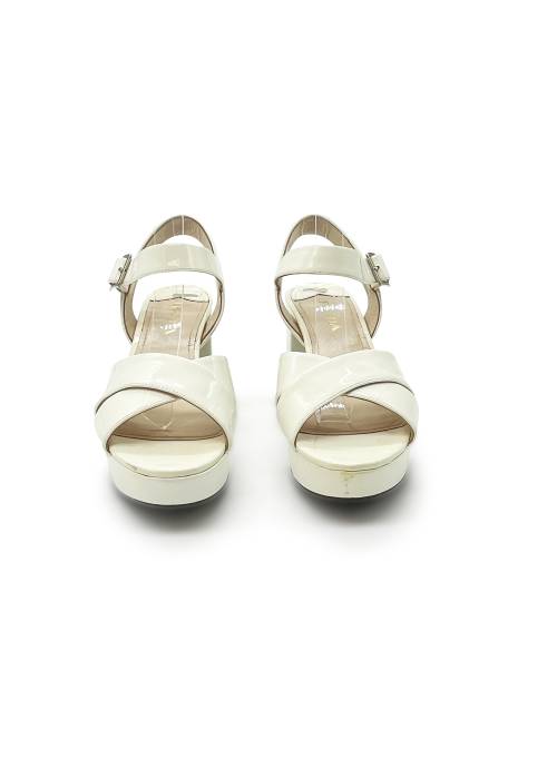 White Prada sandals