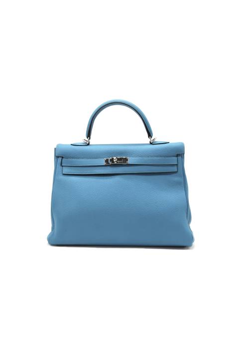 Hermès Kelly 35 Handtasche blau