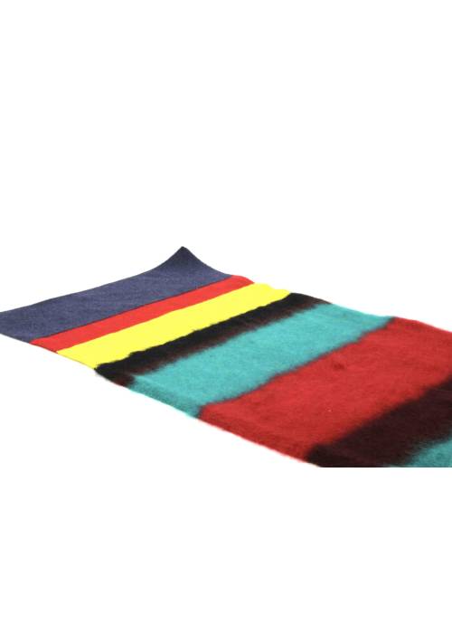 Multicolor brushed stripes scarf