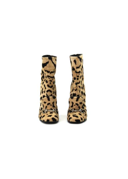 Gucci Stiefel mit Leoparden-Absatz