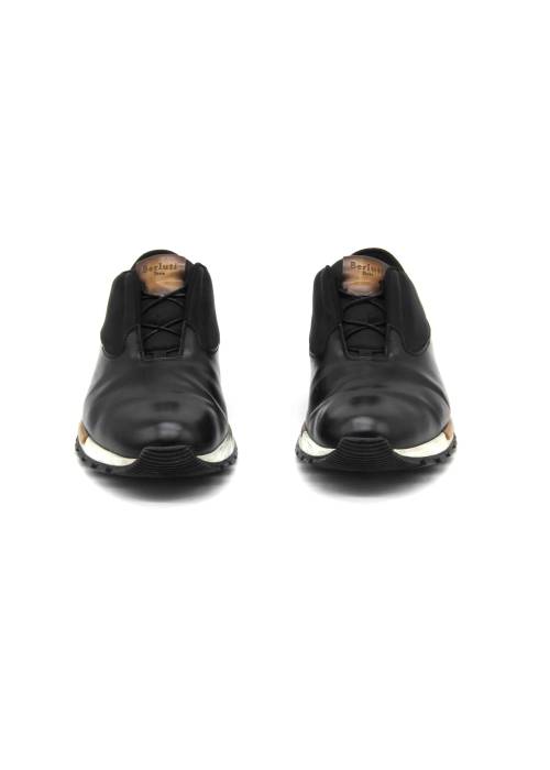 Black and brown Berlutti sneakers