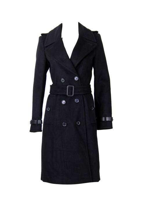 Burberry-Mantel aus Wolle schwarz