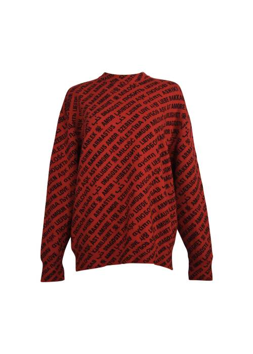 Roter Wollpullover von Balenciaga