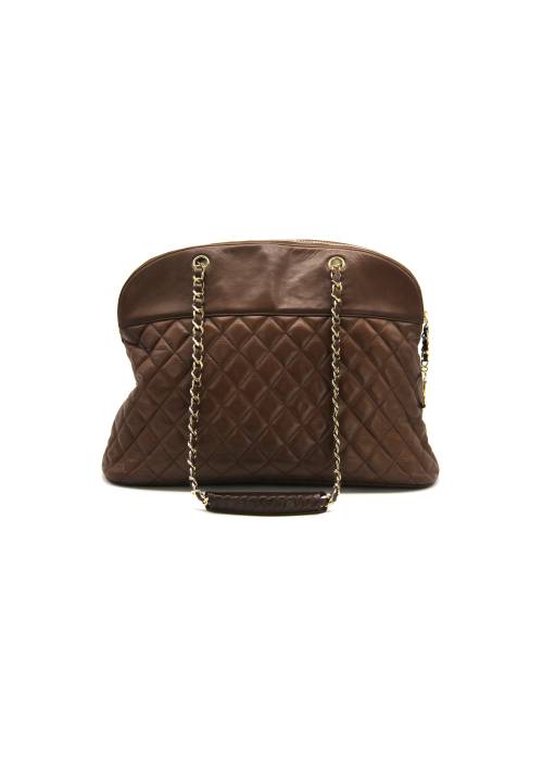 Chanel brown leather handbag