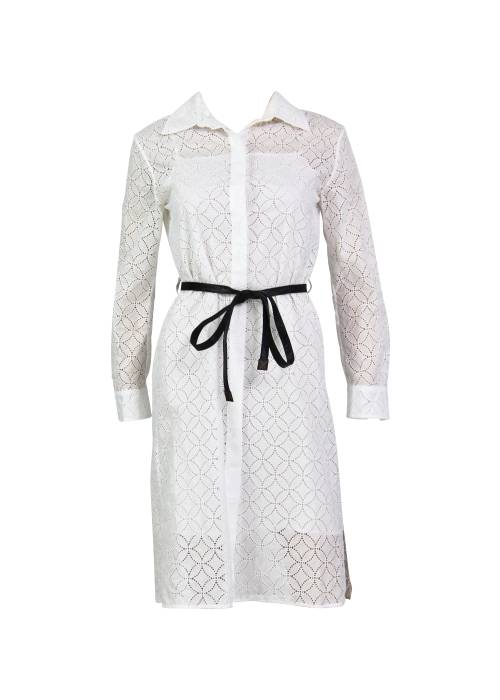 Robe blanche en soie Louis Vuitton