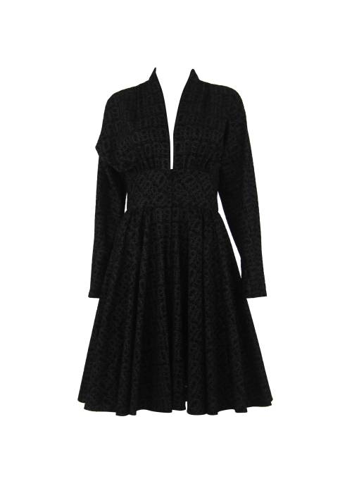 Alaïa-Kleid aus schwarzer Wolle
