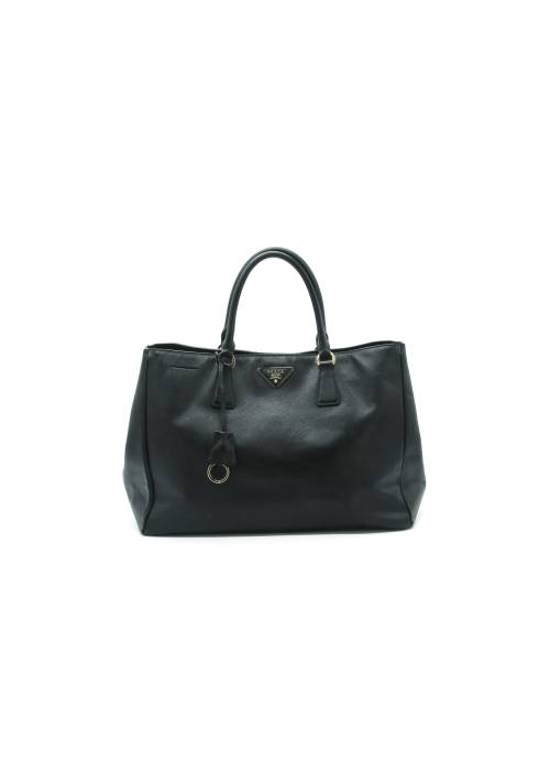 Black leather Prada bag