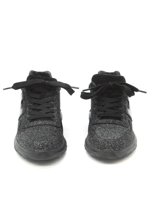 Black glitter sneakers