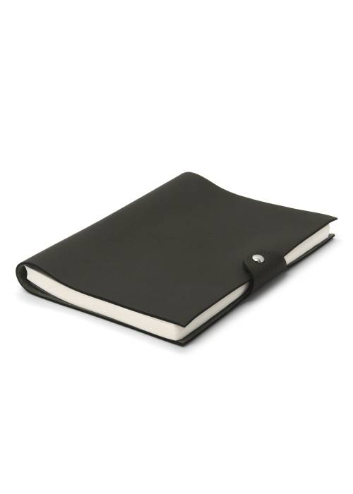 Green leather notebook