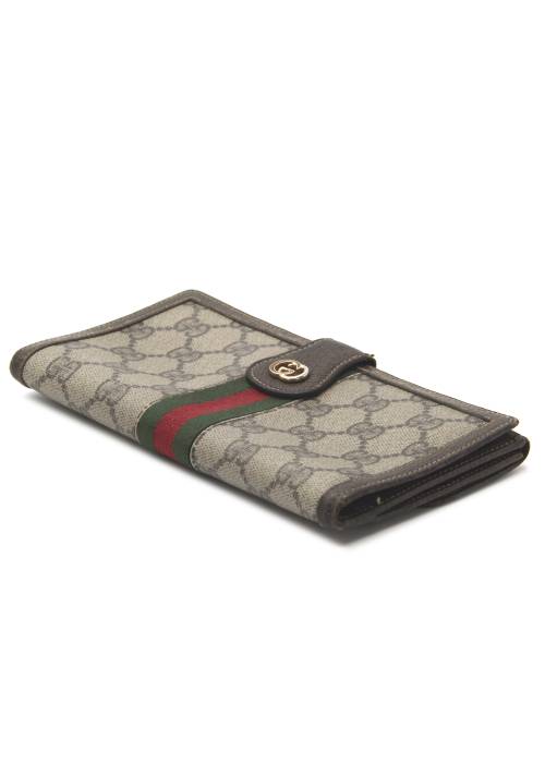 Fabric and leather wallet