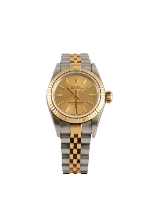 Oyster Perpetual steel and yellow gold watch