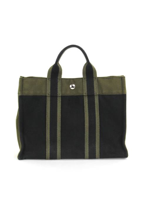 Small two-tone canvas bag