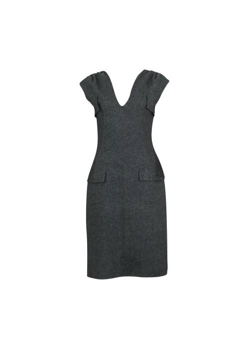 Grey wool dress