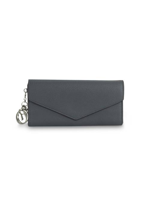 Brieftasche aus grauem Leder
