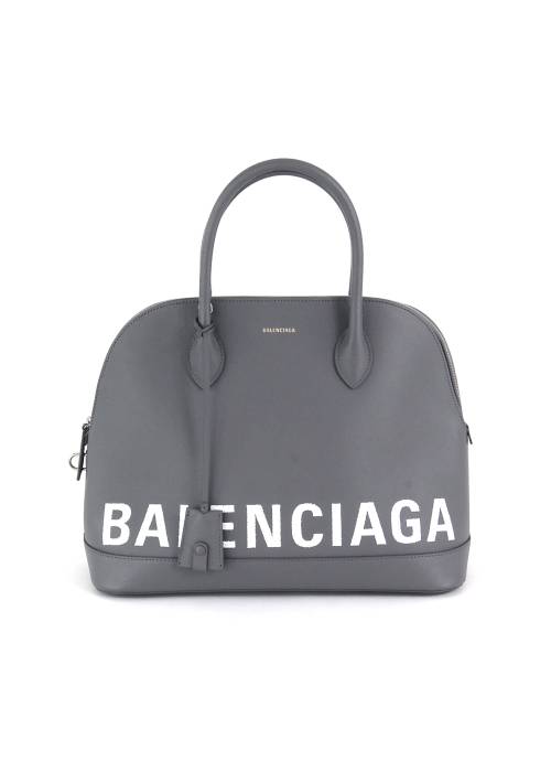 Grey Leather Sac de Ville Bag