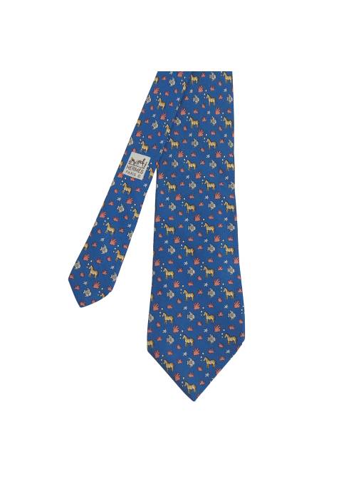 Blue tie 100% silk