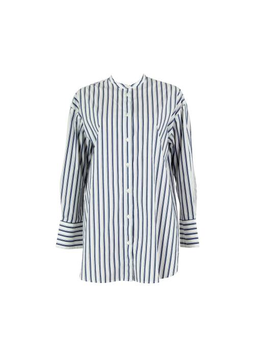 Blue and white cotton shirt
