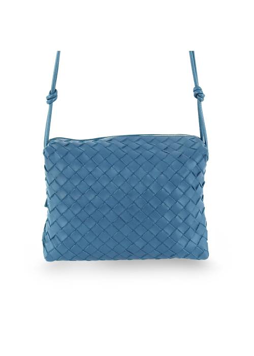 Loop bag in blue leather