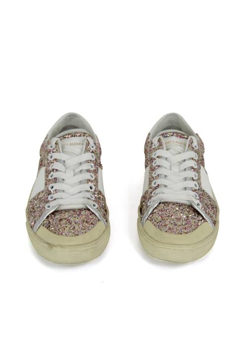 Pink sequin trainers