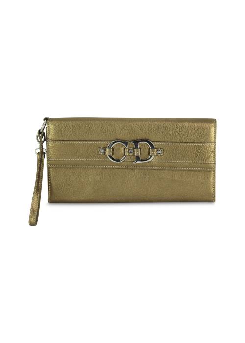 Gold leather wallet