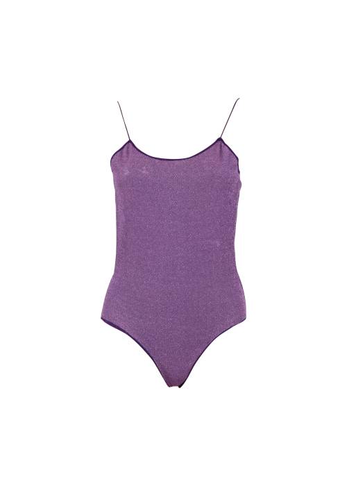 Iridescent purple swimsuit