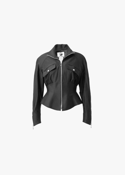 Slim-fit black jacket