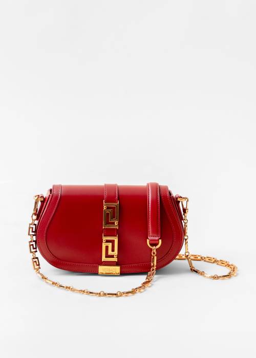 Greca Goddess bag in red leather