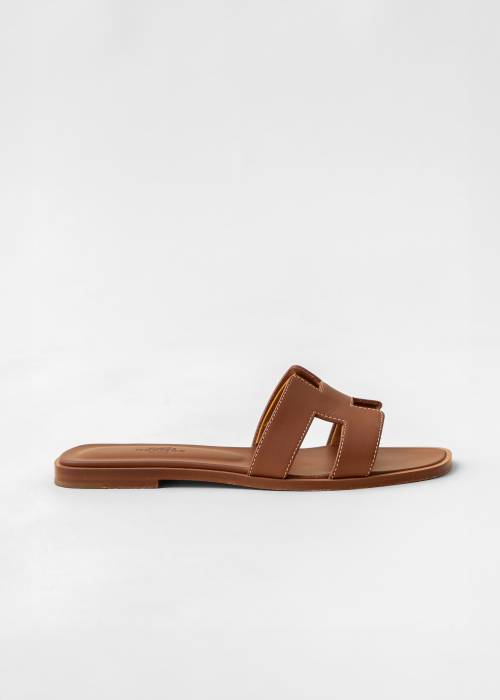 Oran brown leather sandals