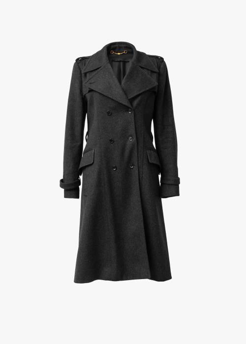 Classic dark grey long coat
