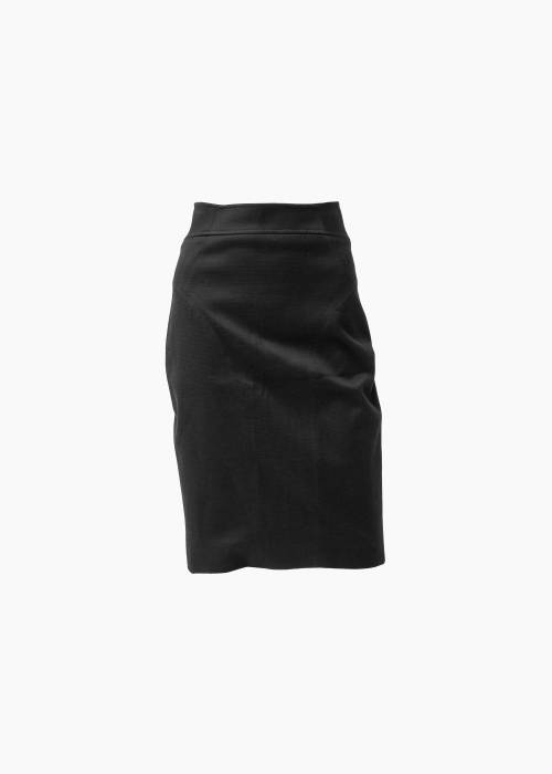 Black mid-length skirt