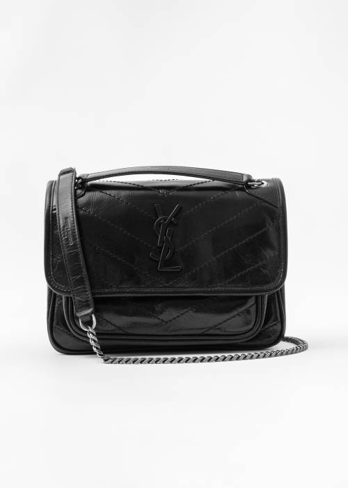 Baby Niki bag in black leather
