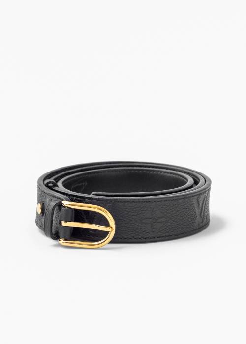Classic monogram belt in black leather