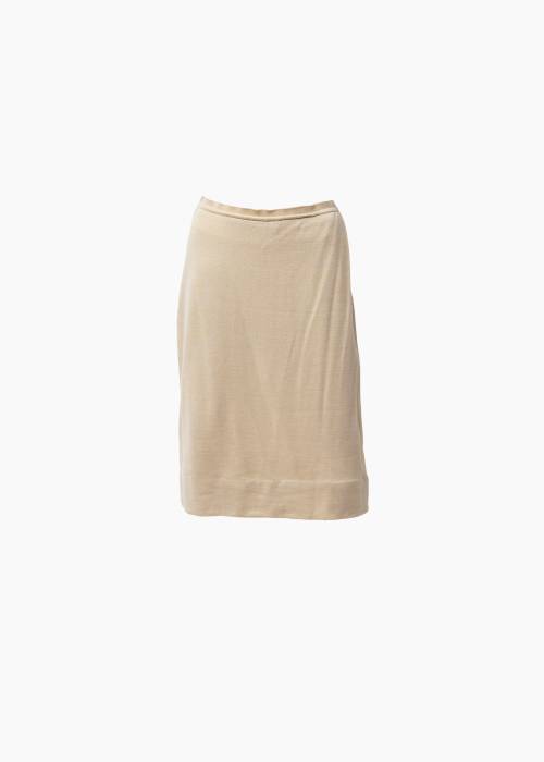 Beige cashmere and wool skirt