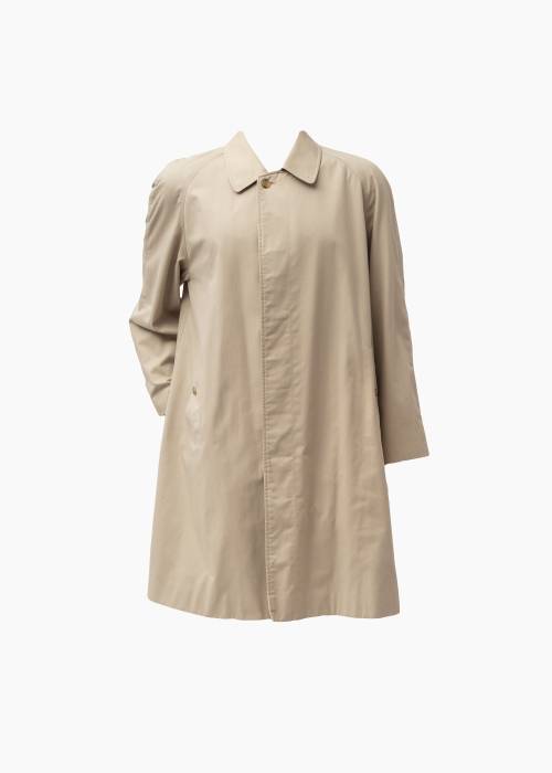 Trench coat in polyester and cotton