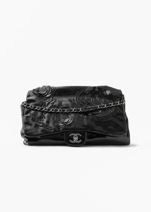 Tasche Chanel Maxi Jumbo Classic Flap aus schwarzem Leder