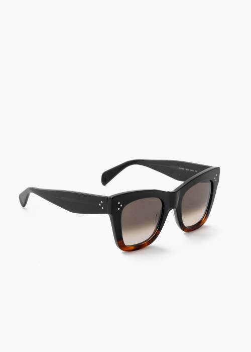 Schwarze und braune Sonnenbrille