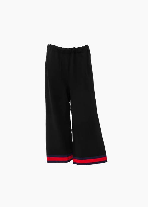 Black and red flowing pants