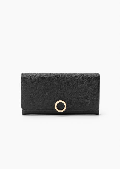 Schwarze Brieftasche aus Leder