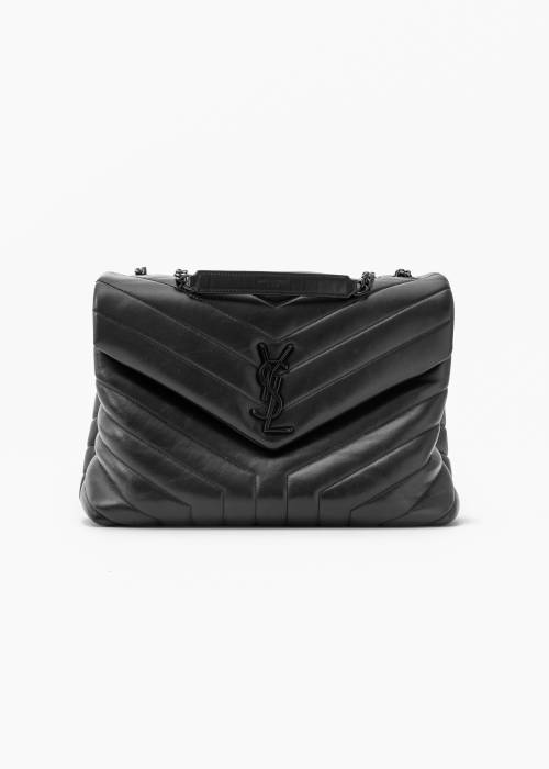 Black leather Loulou bag