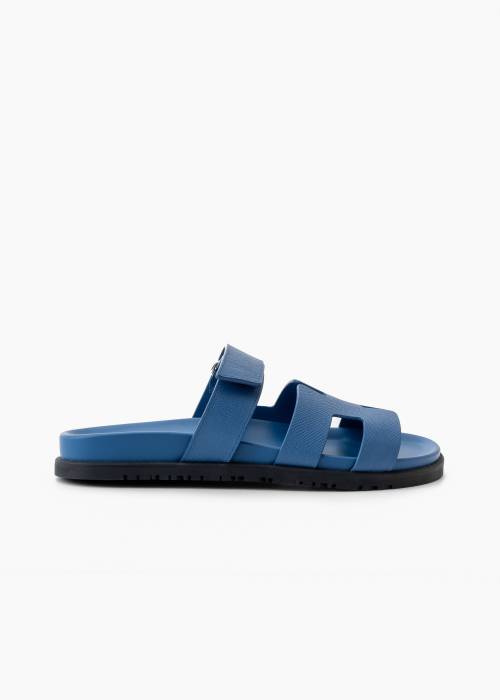 Sandales en cuir bleu
