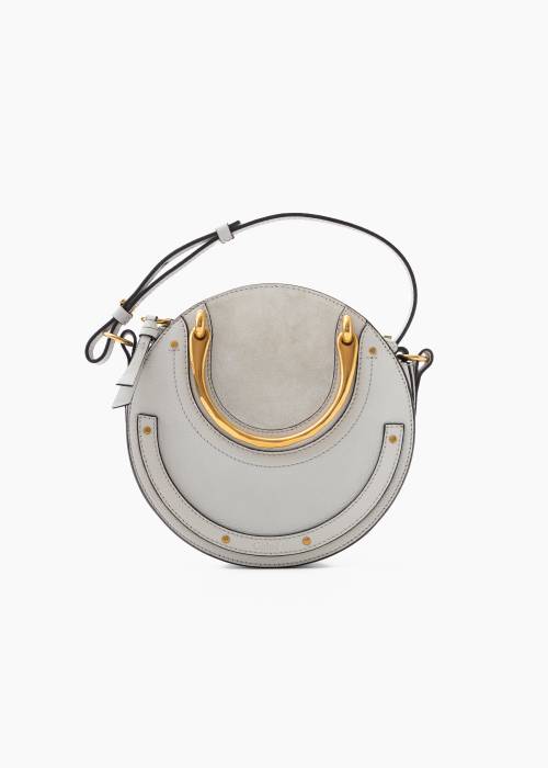 Pixie grey round shoulder bag