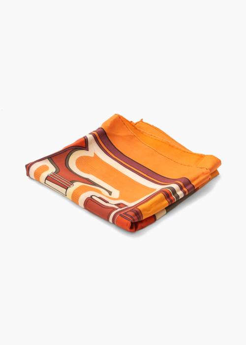 Les Coupés" orange scarf