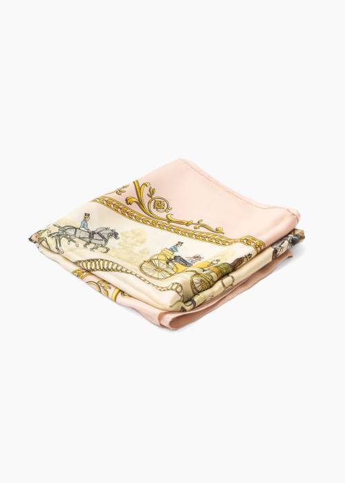 La Promemade de Longchamps" pink scarf