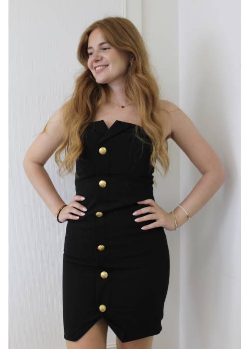 Laveer - Black strapless dress