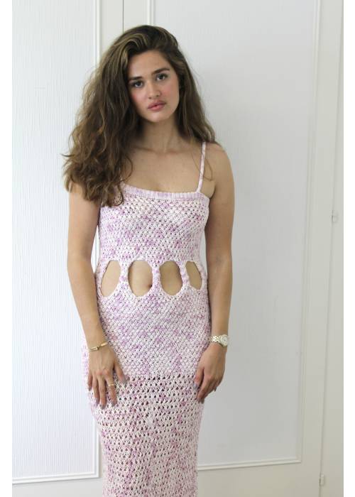 Christopher Esber - Robe rose en crochet