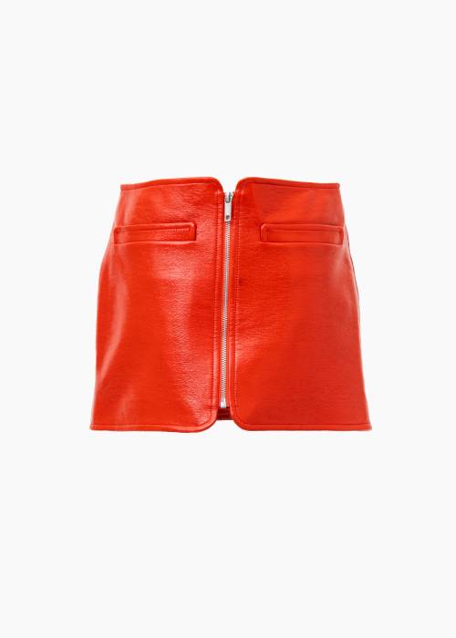Red vinyl skirt