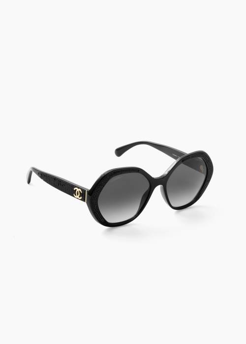 Round sequined sunglasses
